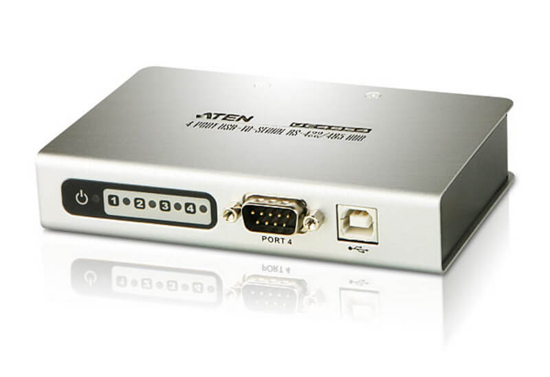 רכזת USB עם 4 יציאות לרכזת RS-485422 בצבע אפור ATEN UC4854 (1)