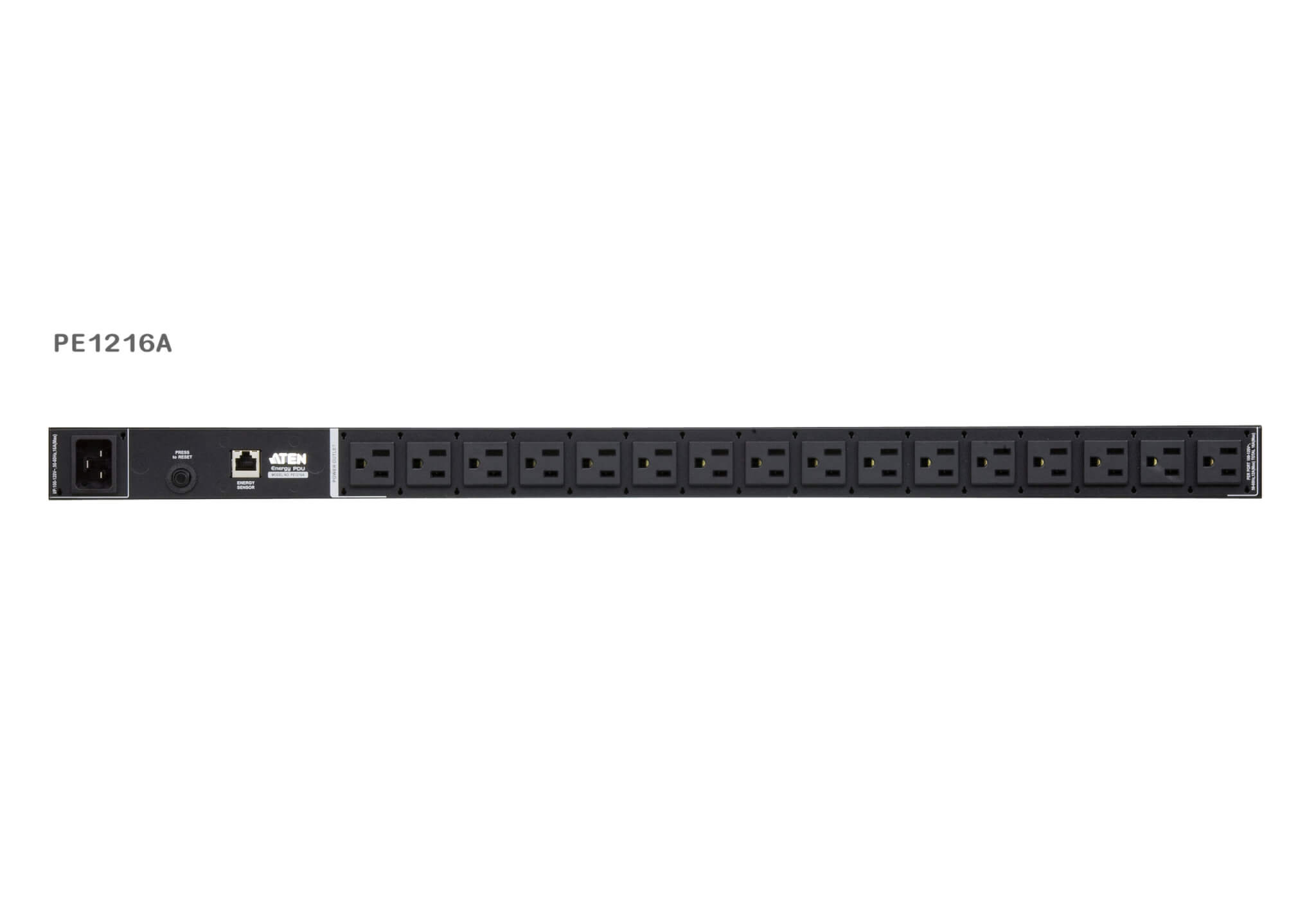 פס שקעים מקצועי PDU כולל 20A/16A 16-Outlet ניטור זרם ATEN | PE1216 – תמונה 2
