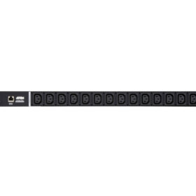 פס שקעים מקצועי PDU כולל 20A/16A 16-Outlet ניטור זרם ATEN | PE1216
