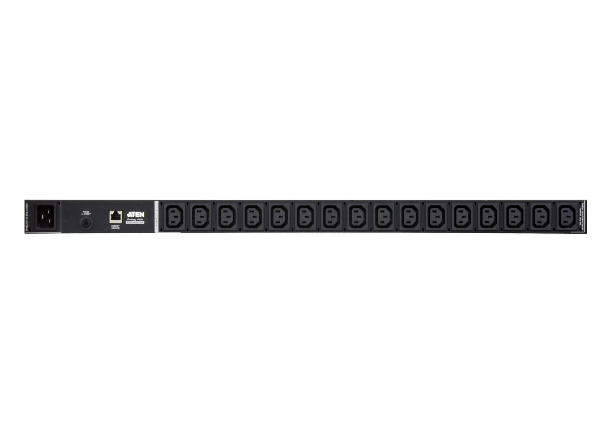 פס שקעים מקצועי PDU כולל 20A/16A 16-Outlet ניטור זרם ATEN | PE1216