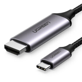 כבל Type-C זכר ל HDMI זכר באורך 1.5 מטר שטוח יוגרין UGREEN 50570 4K (1)