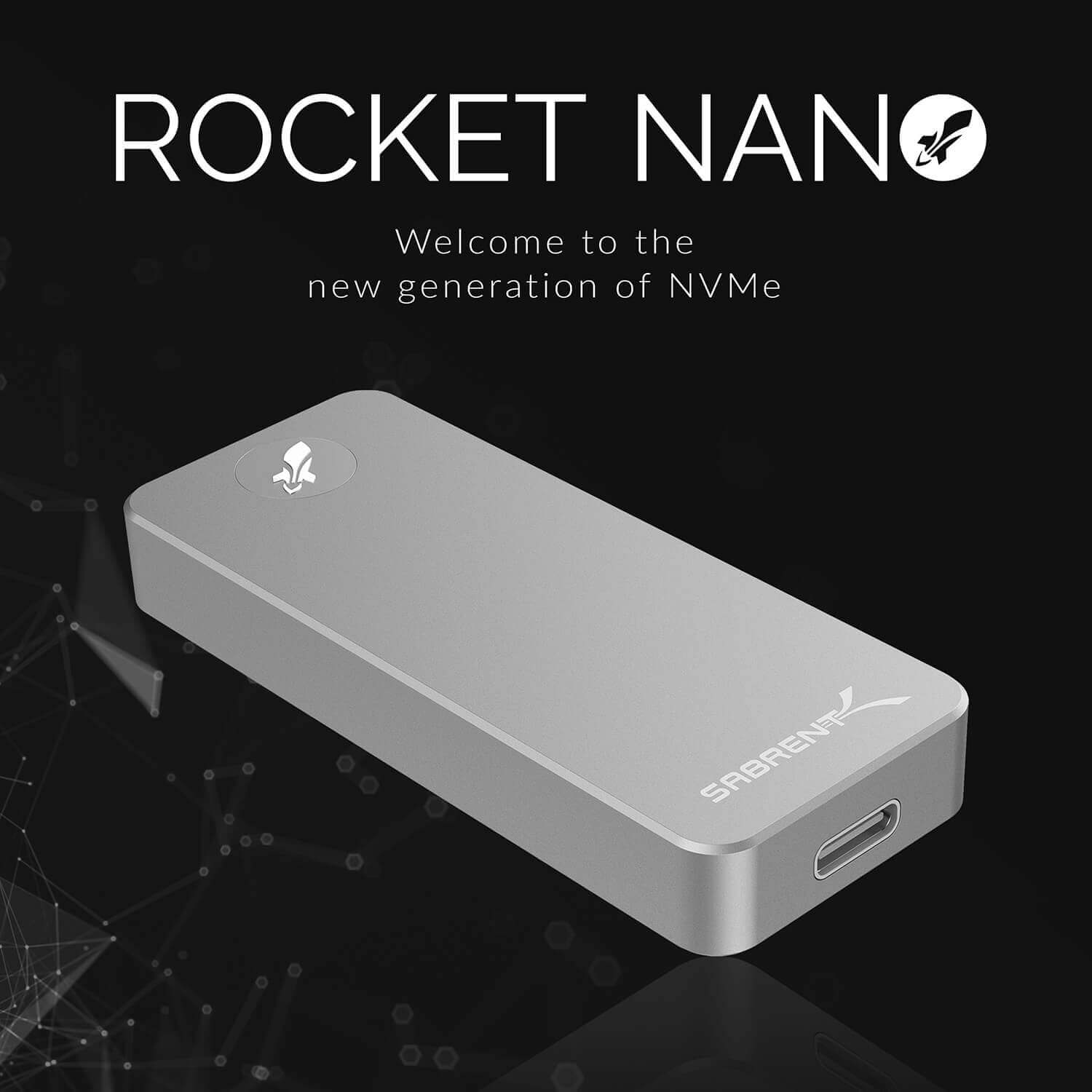 כונן חיצוני SSD בנפח 1TB במהירויות גבוהות Sabrent SB-1TB-NANO Rocket Nano External Aluminum SSD (1)