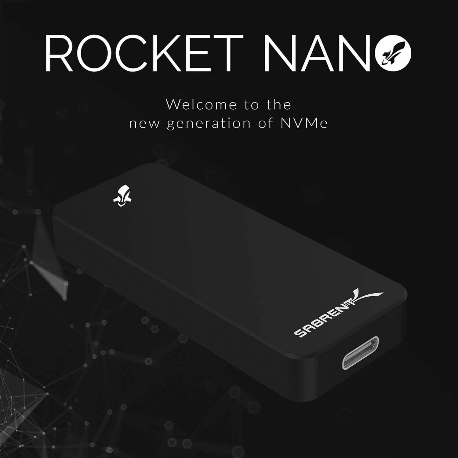 כונן חיצוני SSD בנפח 2TB במהירויות גבוהות Sabrent SB-2TB-NANO-BLK Rocket Nano External Aluminum SSD (1)