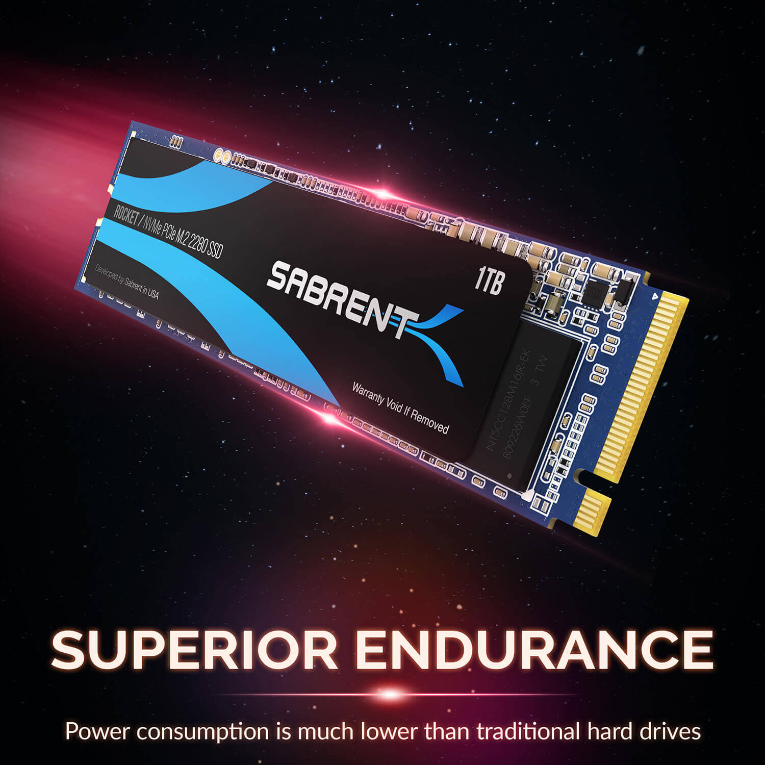 כונן פנימי SSD בנפח 1TB במהירויות גבוהות Sabrent SB-ROCKET-1TB NVMe PCIe M.2 2280 Internal SSD Solid State Drive (2)