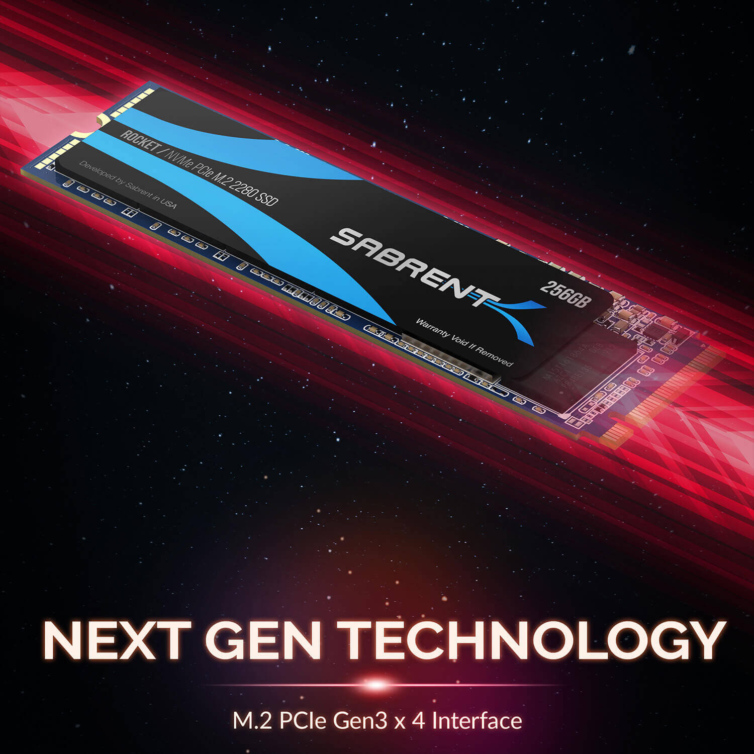 כונן פנימי SSD בנפח 256GB במהירויות גבוהות Sabrent SB-ROCKET-256 NVMe PCIe M.2 2280 Internal SSD Solid State Drive (5)