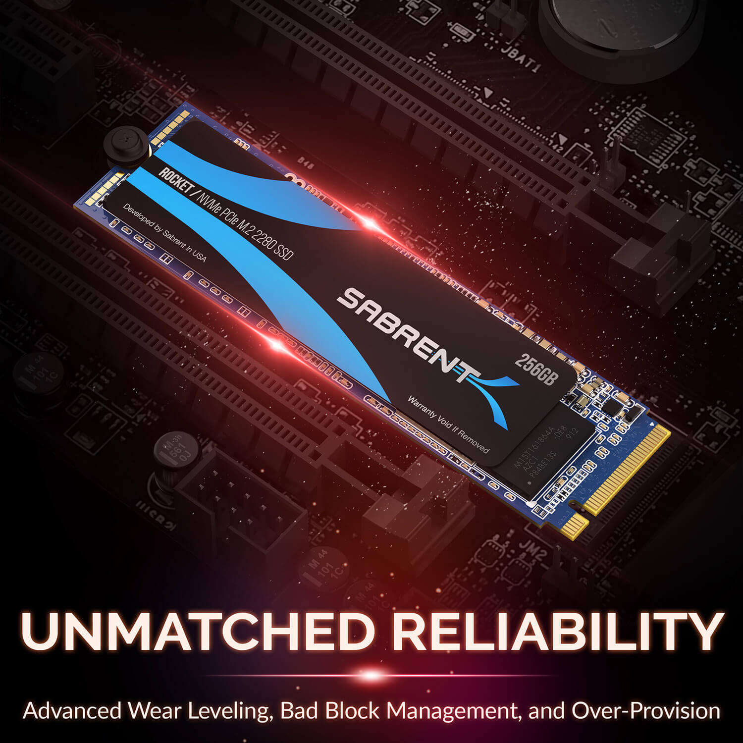 כונן פנימי SSD בנפח 256GB במהירויות גבוהות Sabrent SB-ROCKET-256 NVMe PCIe M.2 2280 Internal SSD Solid State Drive (6)