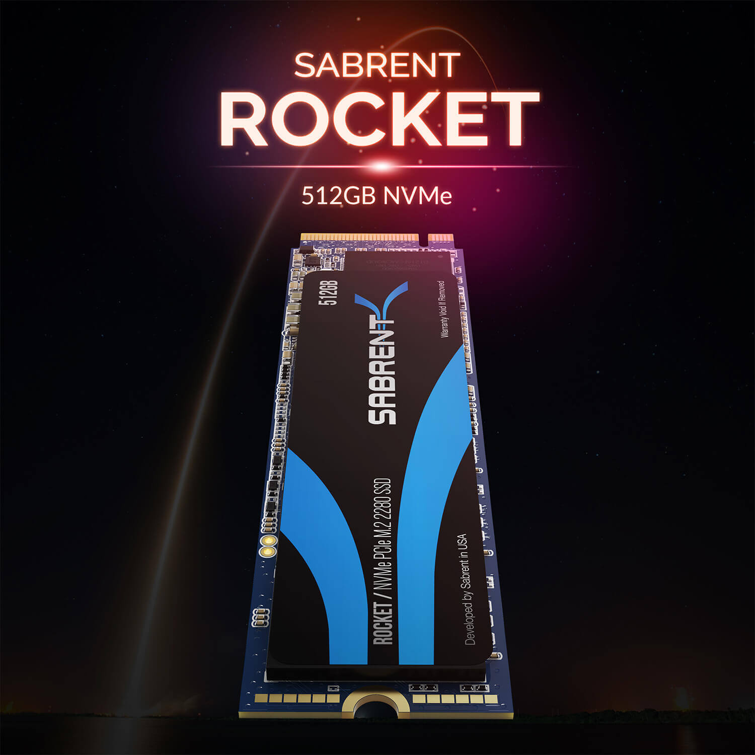 כונן פנימי SSD בנפח 512GB במהירויות גבוהות Sabrent SB-ROCKET-512 NVMe PCIe M.2 2280 Internal SSD Solid State Drive (3)