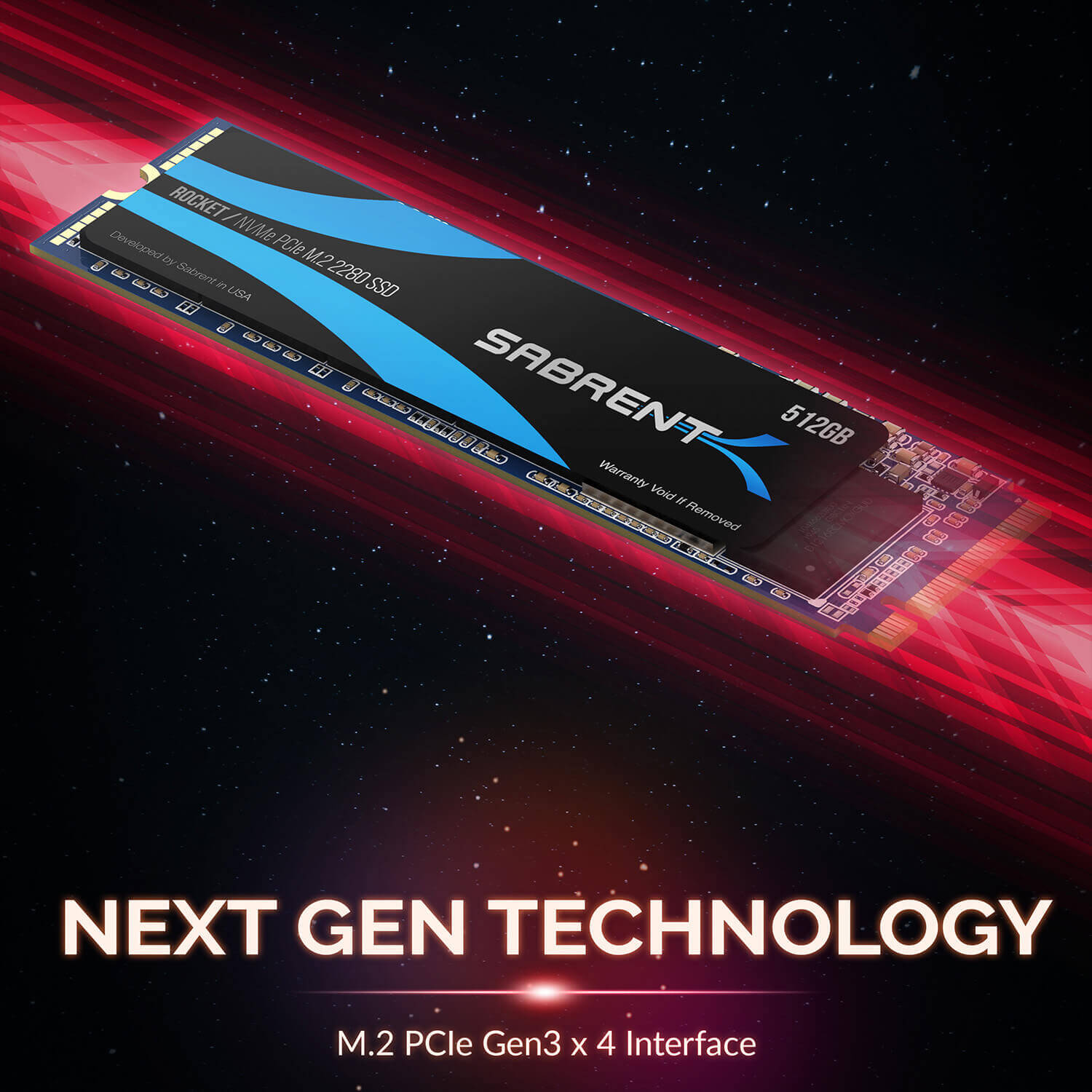 כונן פנימי SSD בנפח 512GB במהירויות גבוהות Sabrent SB-ROCKET-512 NVMe PCIe M.2 2280 Internal SSD Solid State Drive (5)