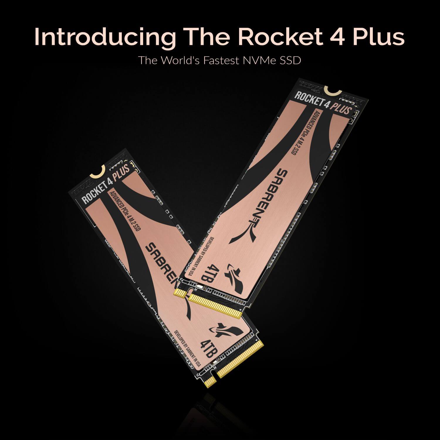כונן פנימי SSD ניהול צריכת חשמל Sabrent SB-RKT4P-4TB 4TB Rocket 4 PLUS NVMe 4.0 Gen4 PCIe M (2)