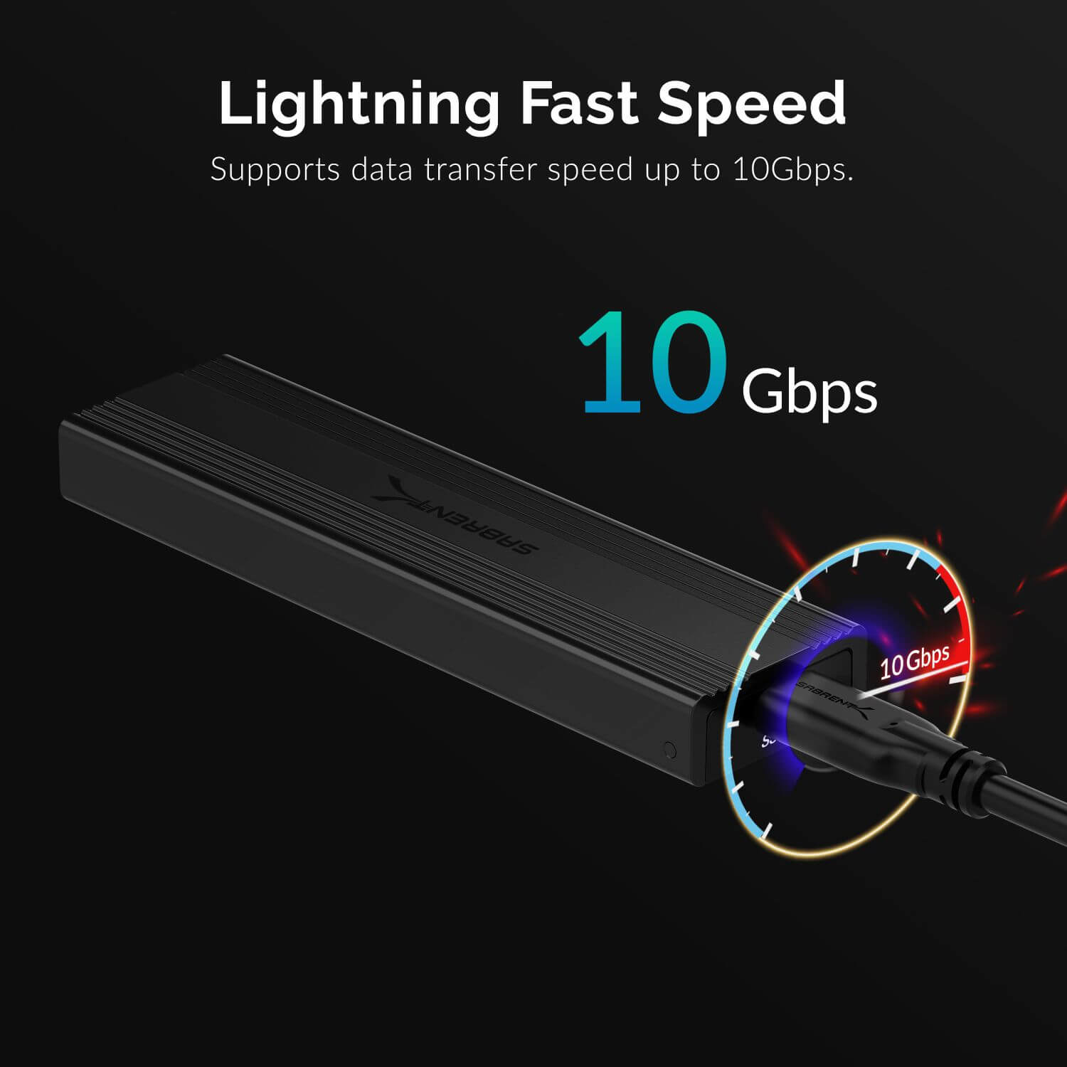 מארז USB-Type-C מסוג Type-C מסוג C.2 עבור M.2 PCIe NVMe ו- SATA SSD במהירויות גבוהות Sabrent EC-SNVE (2)