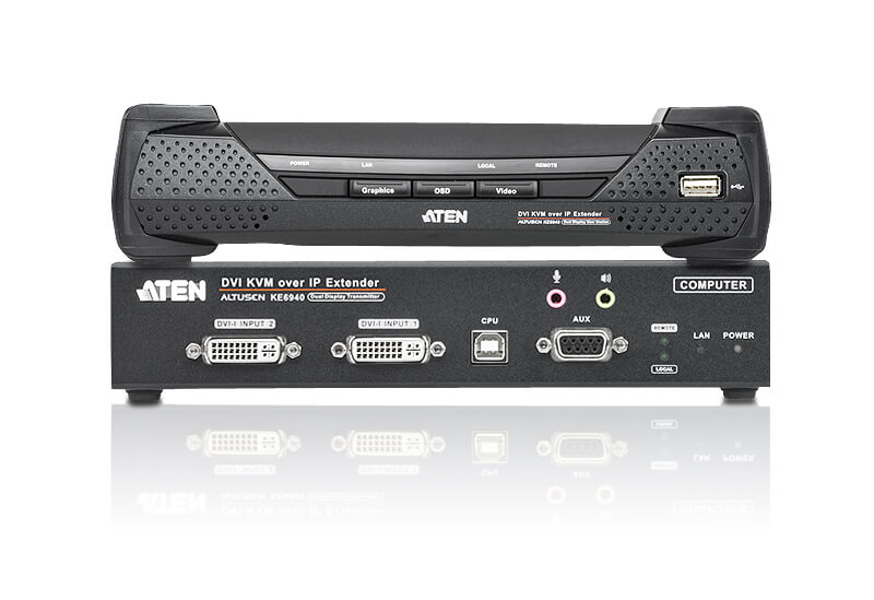 מאריך USB DVI-I תצוגה כפולה KVM ומרחיב IP איכות וידאו מעולה ATEN KE6940 (1)