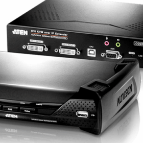 מאריך USB DVI-I תצוגה כפולה KVM ומרחיב IP איכות וידאו מעולה ATEN KE6940