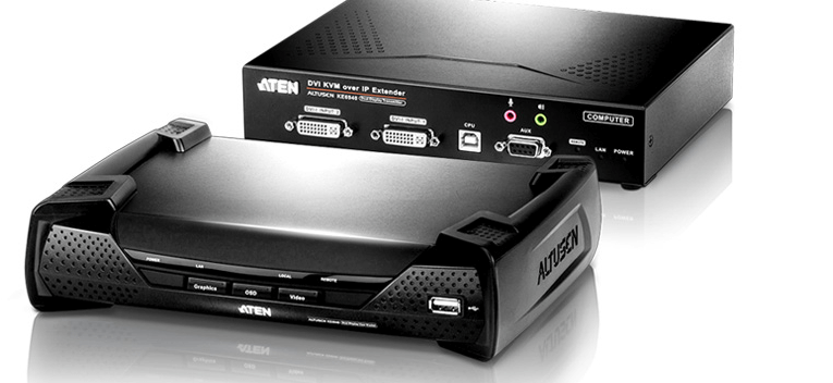 מאריך USB DVI-I תצוגה כפולה KVM ומרחיב IP איכות וידאו מעולה ATEN KE6940