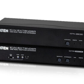 מאריך USB VGA כפולה View Cat 5 KVM ברזולוציה 1600X1200 עד 150 מטר ATEN CE774 (2)