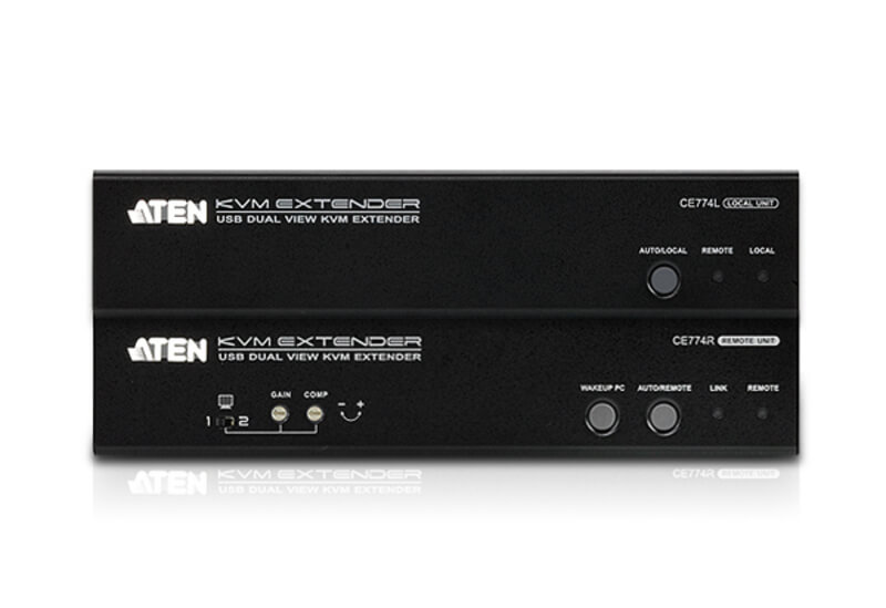מאריך USB VGA כפולה View Cat 5 KVM ברזולוציה 1600X1200 עד 150 מטר ATEN CE774 (3)