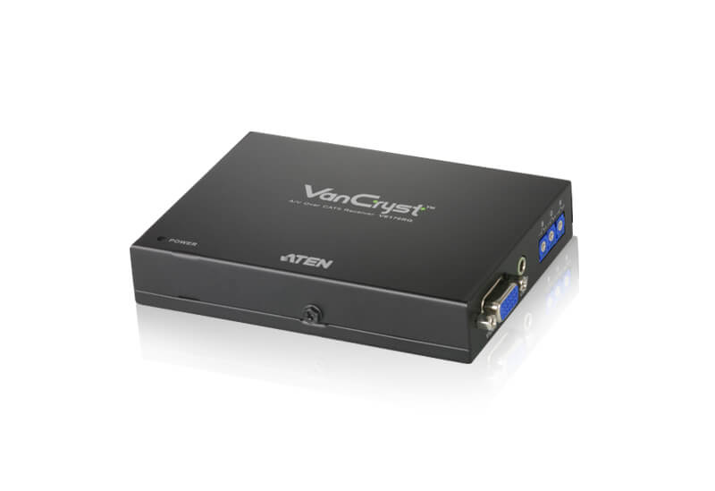 מאריך VGAAudio Cat 5 עם כוונון ברזולוציה 1280X1024 עד 300 מטר ATEN VE170RQ (1)
