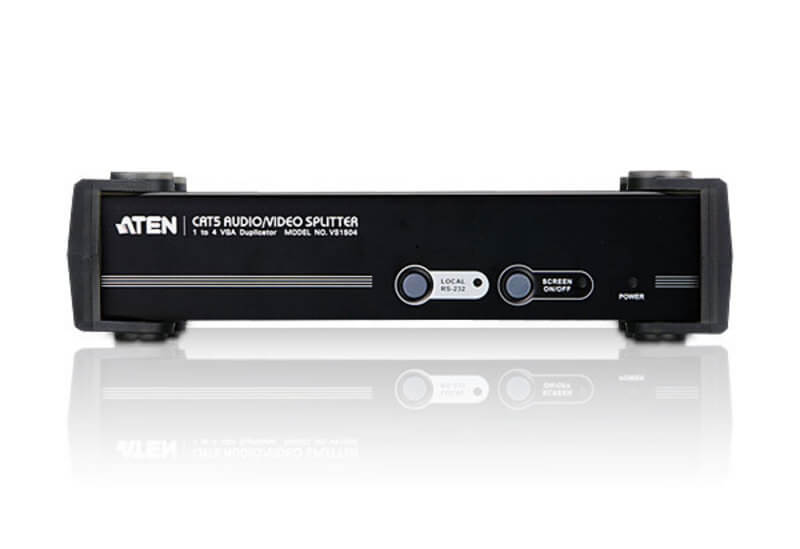 מפצל 4 יציאות VGAאודיו Cat5e6 עם RS-232 עד 150 מטר ATEN VS1504T (3)