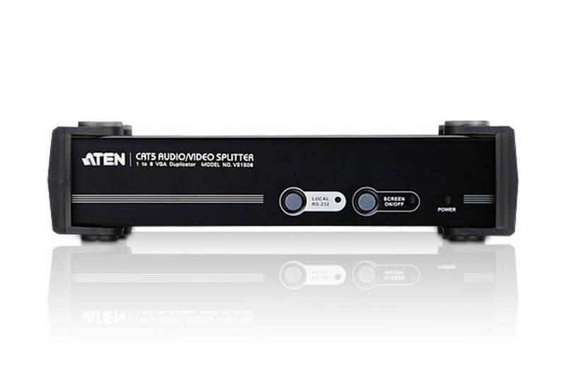 מפצל 8 יציאות VGAאודיו Cat5e6 עם RS-232 עד 150 מטר ATEN VS1508T (2)