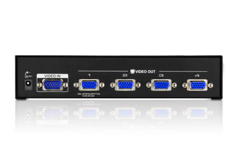 מפצל VGA בעל 4 יציאות רוחב פס של עד 450MHz כולל מגבר מובנה ATEN VS134A (1)