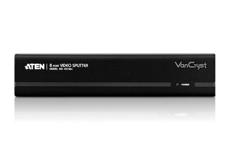 מפצל VGA בעל 8 יציאות רוחב פס של עד 450MHz כולל מגבר מובנה ATEN VS138A (3)