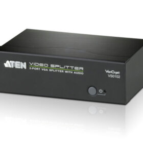מפצל VGAאודיו 2 יציאות תומך ברוחב פס של עד 450MHz תומך בשמע סטריאו ATEN VS0102 (2)