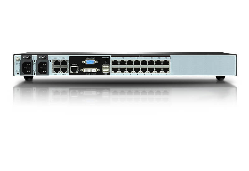 מתג 16 יציאות Multi-Interface Cat 5 KVM כולל 1-מקומי4-מרחוק גישה עם IP כולל מעבד גרפי מתקדם ATEN KN4116VA (1)