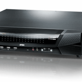 מתג 64 יציאות Multi-Interface Cat 5 KVM כולל 1-מקומי8-מרחוק גישה עם IP כולל מעבד גרפי מתקדם ATEN KN8164V