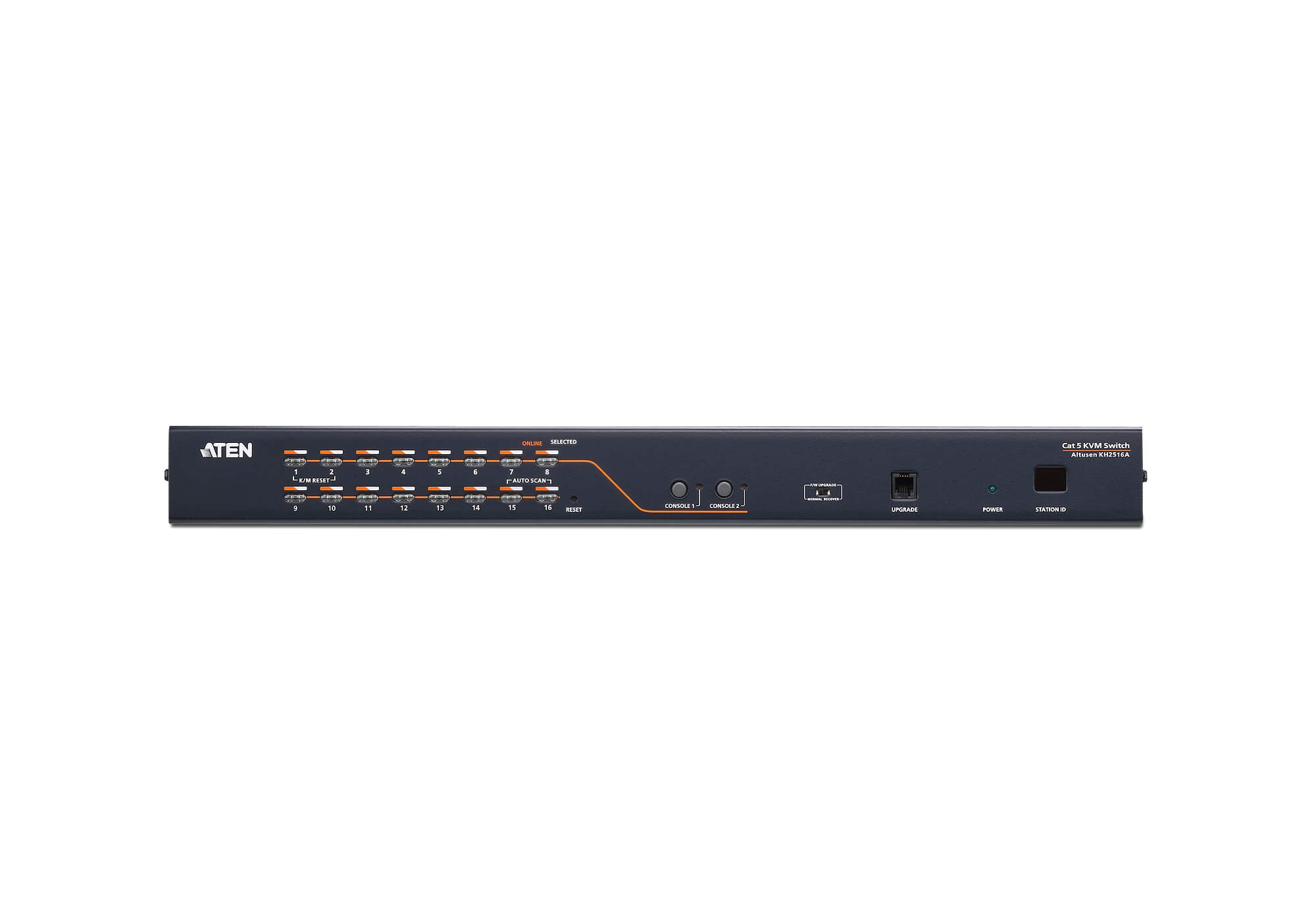 מתג Cat 5 KVM כולל 2-קונסולת 16 יציאות רב ממשק (DisplayPort, HDMI, DVI, VGA) עד 50 מטר ATEN KH2516A (1)