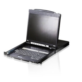 מתג KVM LCD בעל 16 יציאות בגודל 19 אינץ' עד 8 מחשבים ATEN CL5808N (2)