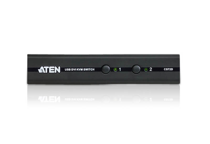 מתג KVM USB עם שני יציאות USBאודיו ברזולוציות גבוהות ATEN CS72D (2)
