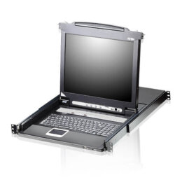 מתג LCD KVM הכולל 16 יציאות PS2-USB VGA שליטה של ​​עד 512 מחשבים ATEN CL5716 (3)