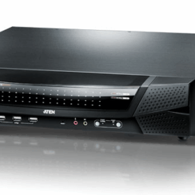 מתג Multi-Interface Cat 5 KVM כולל 1-מקומי4-מרחוק גישה 64-יציאות עם IP ומעבד גרפי ATEN KN4164V