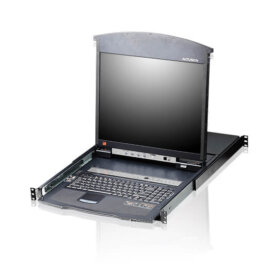 מתג כפול CAT5 LCD KVM עם IP הכולל 16 יציאות 17 אינץ' עד 16 מחשבים ATEN KL1516AM (4)