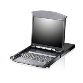 מתג כפול CAT5 LCD KVM עם IP הכולל 16 יציאות 17 אינץ' עד 16 מחשבים ATEN KL1516AiM (3)