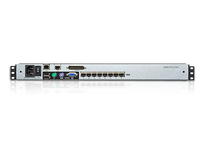 מתג כפול CAT5 LCD KVM עם IP הכולל 8 יציאות 17 אינץ' עד 8 מחשבים ATEN KL1508AiM (2)