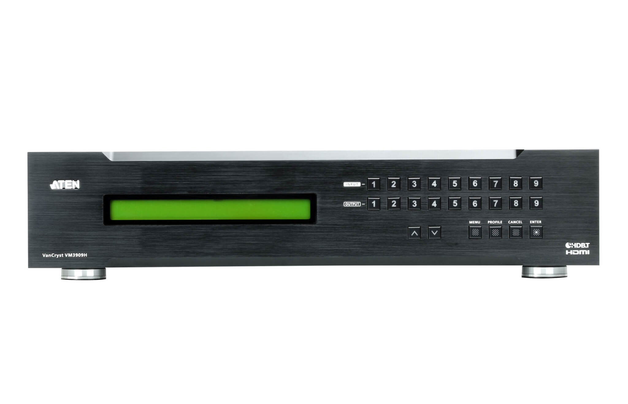 מתג מטריקס HDMI HDBaseT-Lite תומך ב -9 כניסות ברזולוצייה 4K למרחקים ארוכים ATEN VM3909H (1)