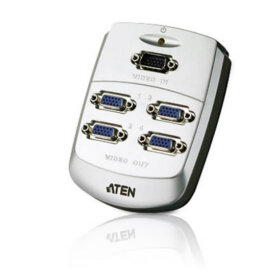 צלחת קיר VGA מפוצלת עם 4 יציאות (250MHz) מספק עד 64 אותות וידאו ATEN VS84