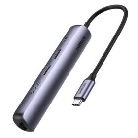 רכזת יוגרין חיבור Type-C צבע כסוף UGREEN 10919 100W 4K (4)