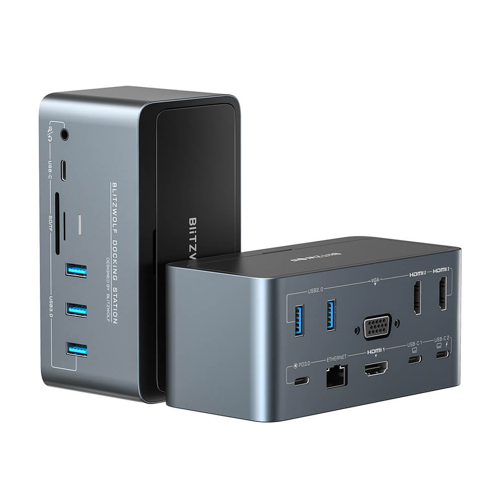תחנת עגינה כולל 18 ב -1 חיבור USB-C מגוון רחב של חיבורים BlitzWolf BW-TH13 (5)