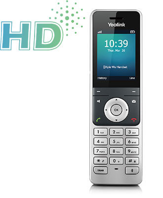 טלפון IP אלחוטי Bluetooth עמיד בפני מים כולל סינון רעשים איכות קול בעל וביצועים גבוהים Yealink | W56H