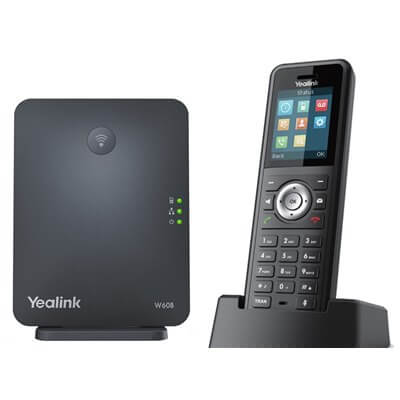 טלפון IP אלחוטי Bluetooth עמיד בפני מים כולל סינון רעשים איכות קול בעל וביצועים גבוהים Yealink W59R (2)