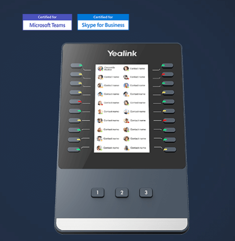 טלפון IP צג גדול 4.3 אינץ' כולל הרחבת מסך בצבע Yealink EXP50 (2)