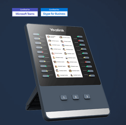 טלפון IP צג גדול 4.3 אינץ' כולל הרחבת מסך בצבע Yealink EXP50 (3)