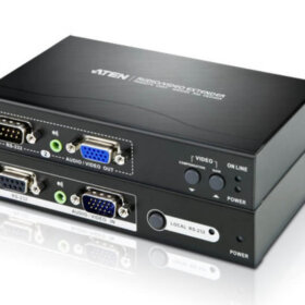 מאריך VGAאודיוRS-232 Cat 5 עם פלט כפול ברזולוציה 1280X1024 עד 200 מטר ATEN VE200 (1)