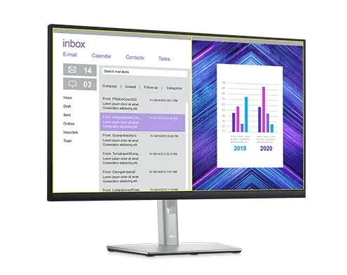מסך מחשב דל 27 אינץ' בעל מסגרת דקה במיוחד Dell P2722H 60Hz FHD Display Port+ HDMI+VGA