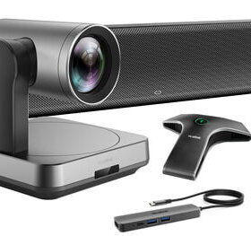 מערכת ועידת וידיאו חיבור USB עדשת זכוכית עם מיקרופון מובנה ברזולוציה 4k עם כולל תכונות ניהול Yealink UVC84-BYOD-210