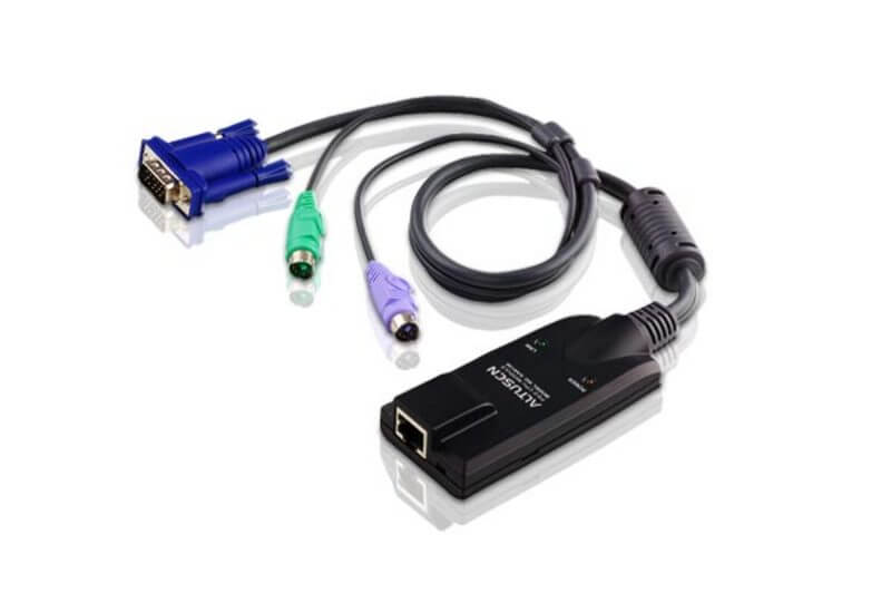 מתאם PS2 VGA KVM עם תמיכה בווידאו מורכב ללא צורך בהגדרת מתג ATEN KA9120