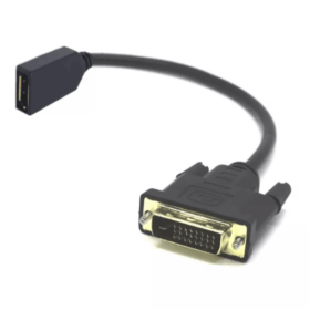 מתאם כבל DVI-D 24+1 זכר ל- HDMI נקבה-0.25 מטר Gold Touch E-DVI-HDMI-CBL