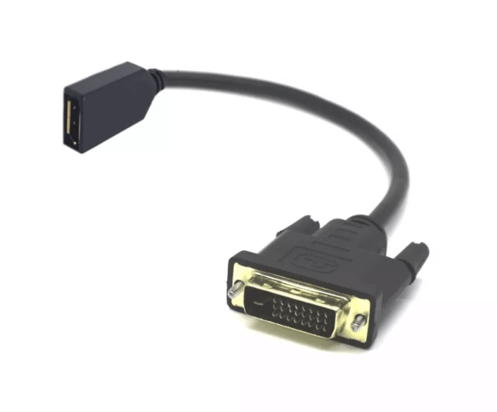 מתאם כבל DVI-D 24+1 זכר ל- HDMI נקבה-0.25 מטר Gold Touch E-DVI-HDMI-CBL