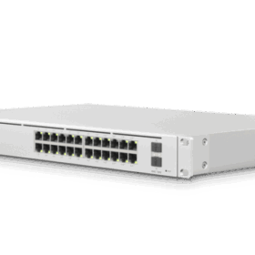 מתג 24 פורטים ג'יגה 16 פורטים auto-sensing 802.3at PoE++ 2 פורטים אופטיים 10G SFP מנוהל UbiquiTi USW-Pro-24-PoE (1)